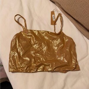 Skims Gold Metallic Women's Top